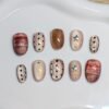 polkadot cateye star nails