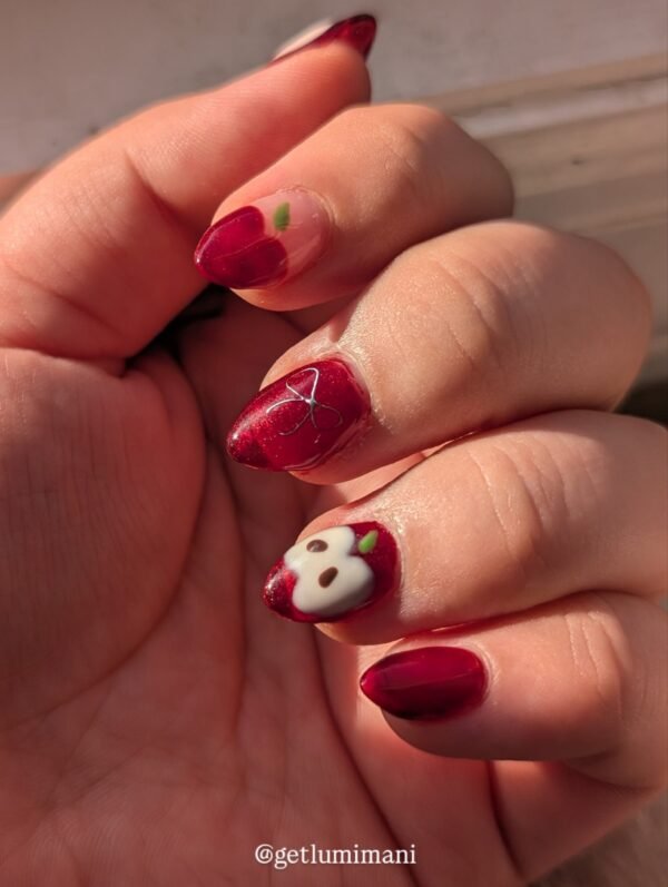 Cute Red Apple Nails